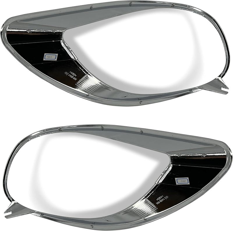 Torque PAIR Chrome Headlight Bezel Trim Replacement for 2001-2022 Freightliner Columbia semi Trucks Models Driver Left Passenger Right Side Assembly DOT SAE Approved LH RH (TR592-L, TR592-R) - Image 3